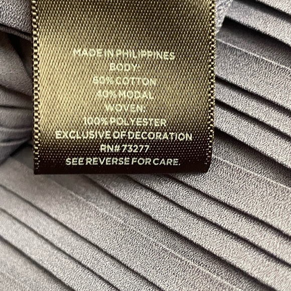 SIMPLY VERA VERA WANG drawstring Waist Pleated Bottom Short Sleeve top Size XXL - Picture 6 of 7